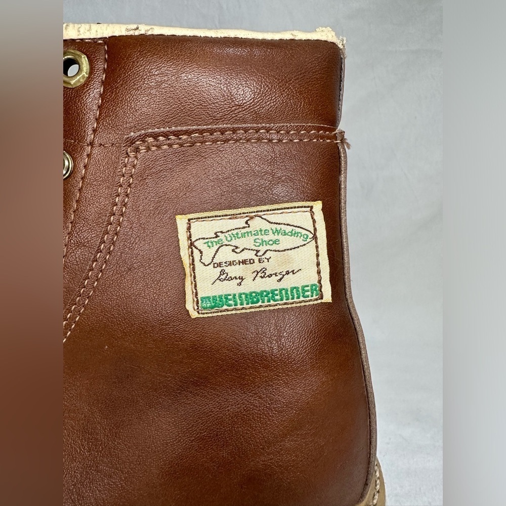 Vintage Weinbrenner The Ultimate, Brown Wading Shoe Gary Borger Felt, Men's Sz 8 - Picture 4 of 6